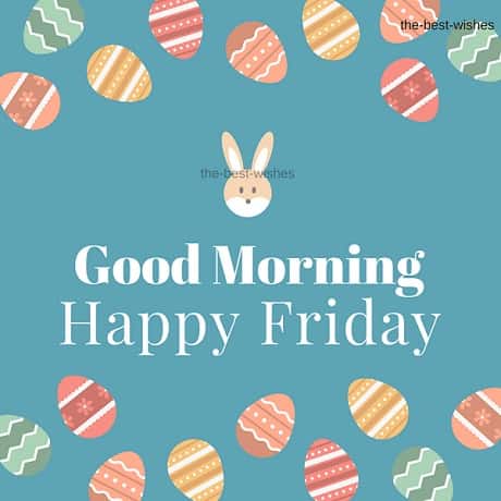 Good Morning Animated Happy Friday wishes With Rabbit Pictures