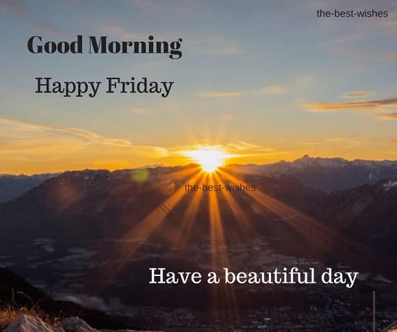 Good Morning Happy Friday with Beautiful Sunrise Images