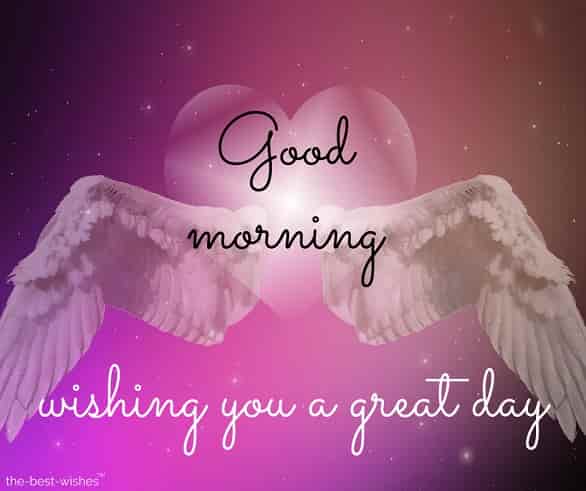 angel wings images with wishing you a great day