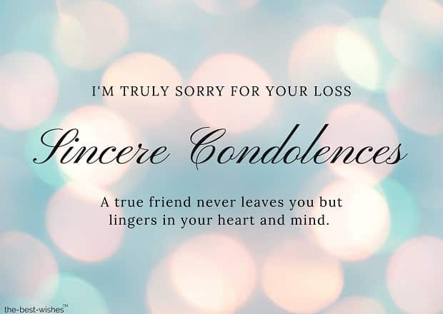 condolence message to a friend
