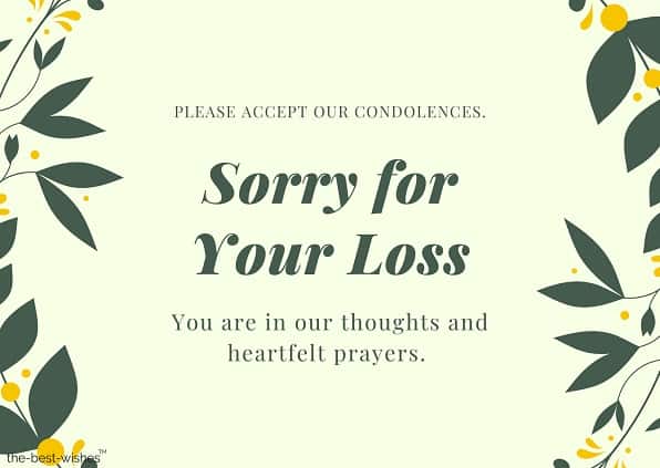 condolences message for loss of father