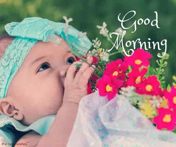cute baby images with flowers