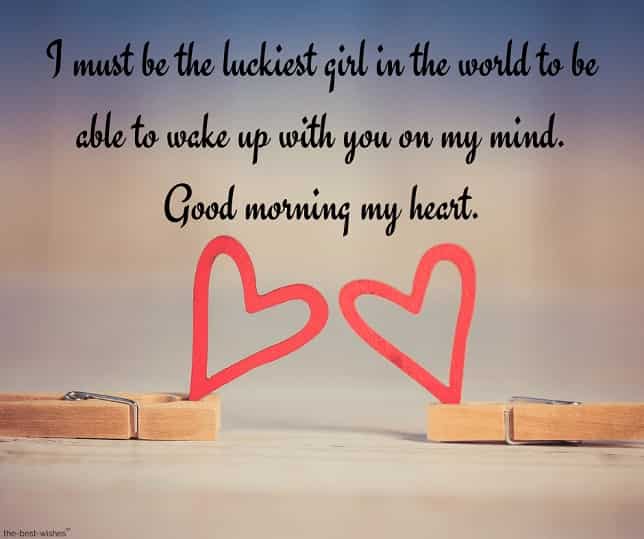 cute love good morning messages for him