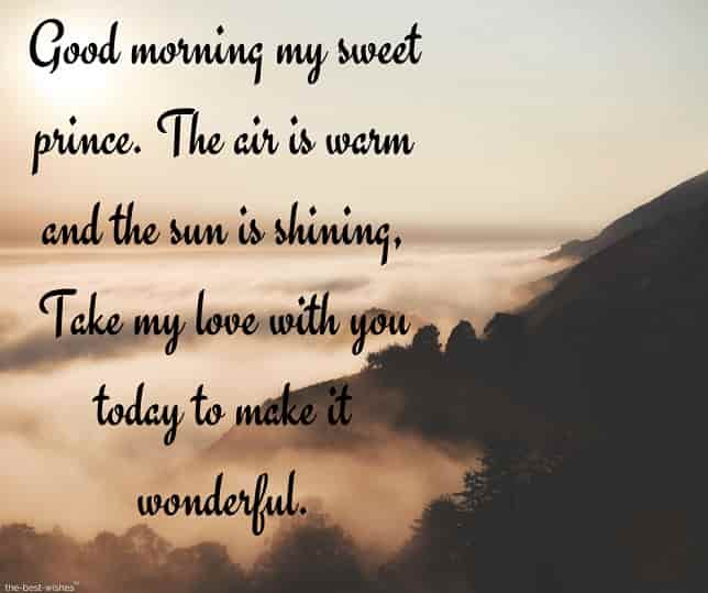 cute romantic good morning messages for him