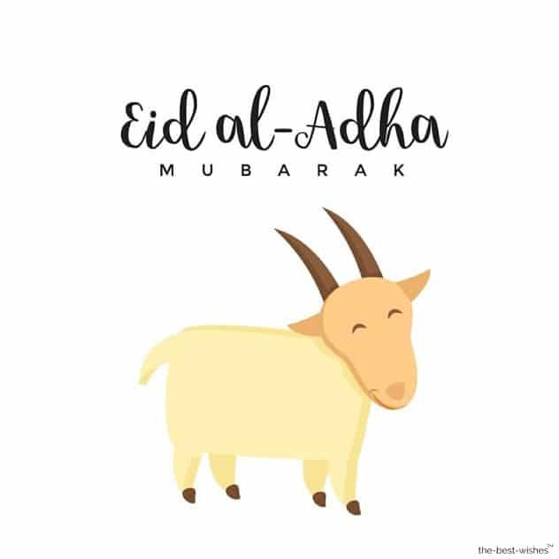 eid al adha mubarak wishes with goat