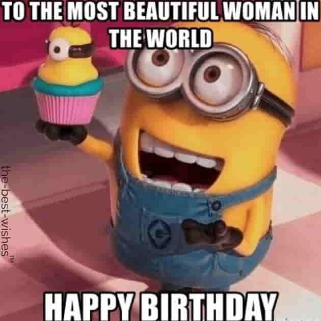 funny birthday memes for her with minion