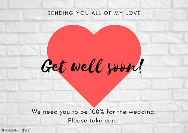 get well soon messages before married fall sick