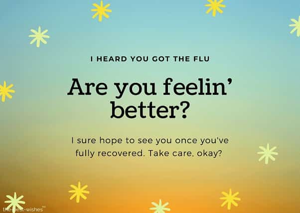 get well soon messages for flu