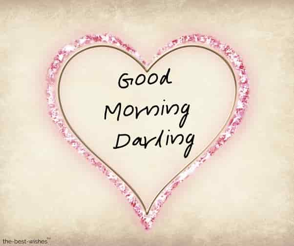 good morning darling how are you