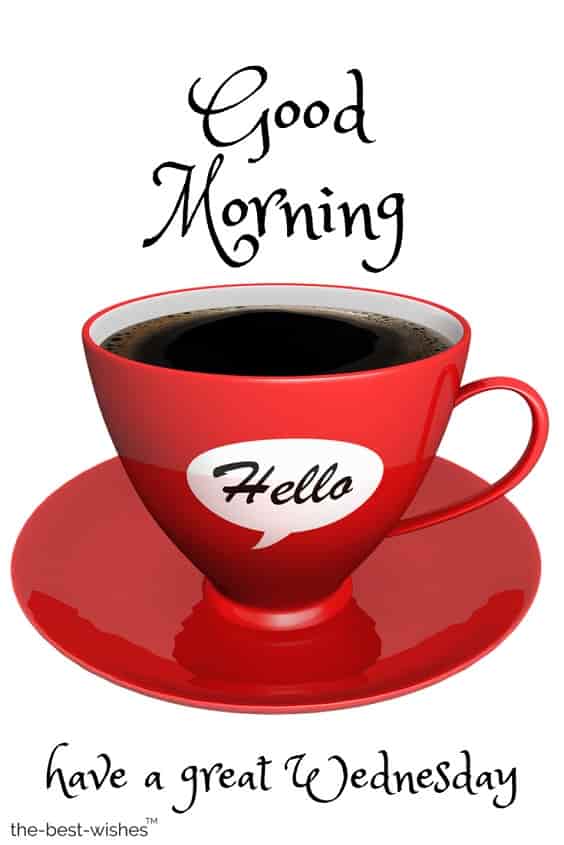 good morning happy wednesday with tea image