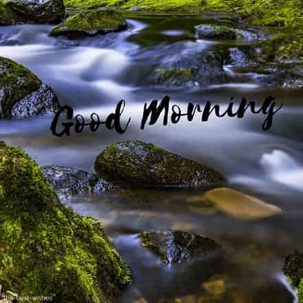 good morning image with river