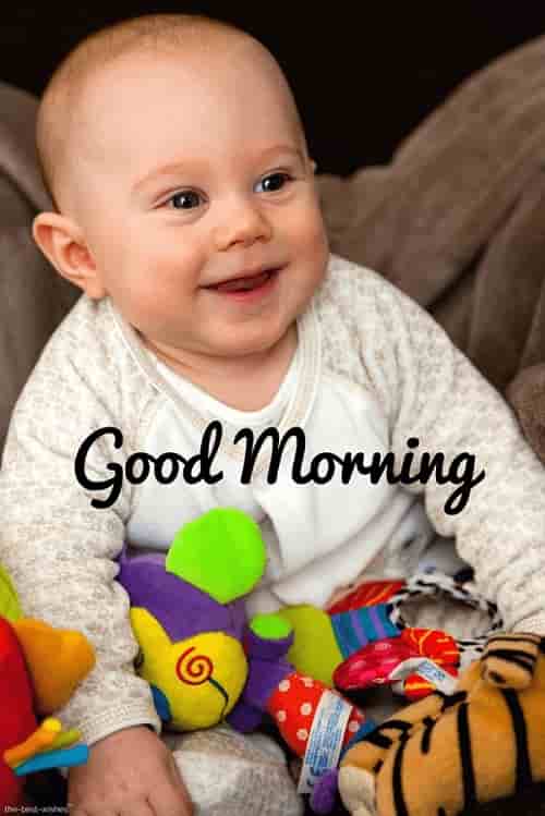 good morning smiling baby images
