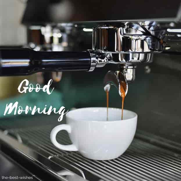 good morning images with coffee cup machine