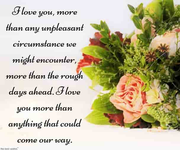 good morning long love text message for her with bouquet
