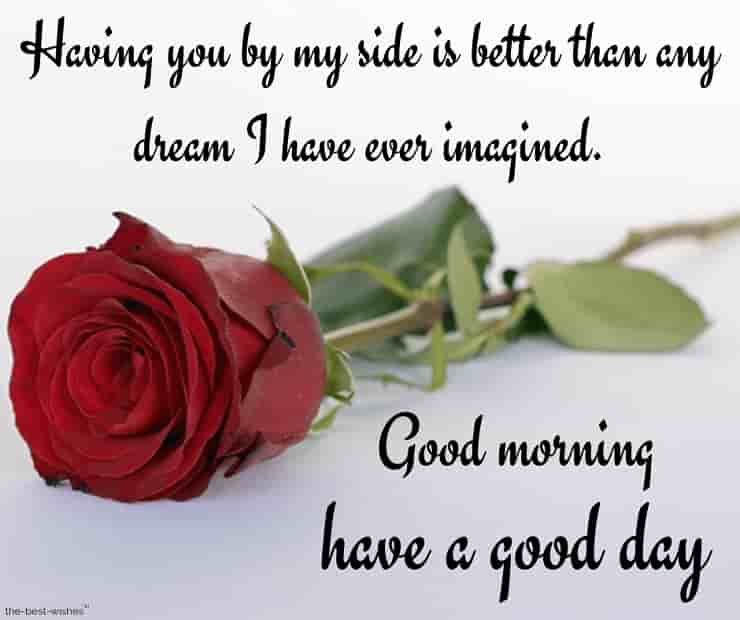 good morning love messages for girlfriend with red rose