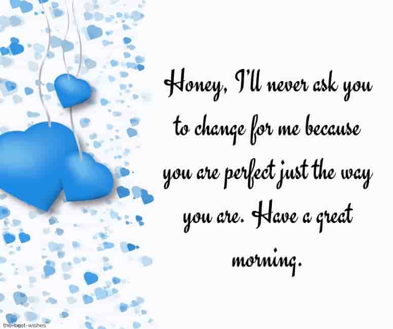 good morning love messages to my husband with blue heart