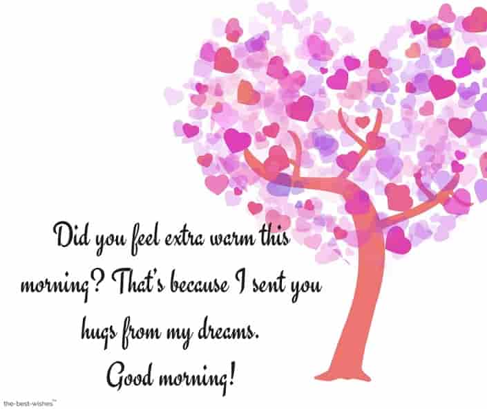 good morning messages to my lover girl with heart tree