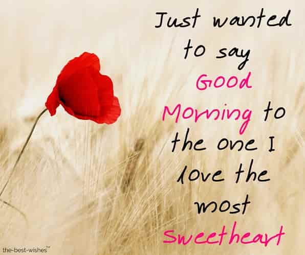 good morning messages to your sweetheart