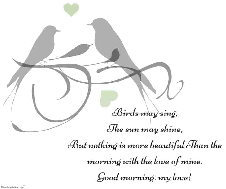 good morning my love poem