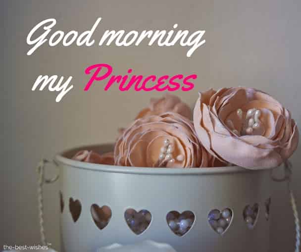 good morning my princess with roses