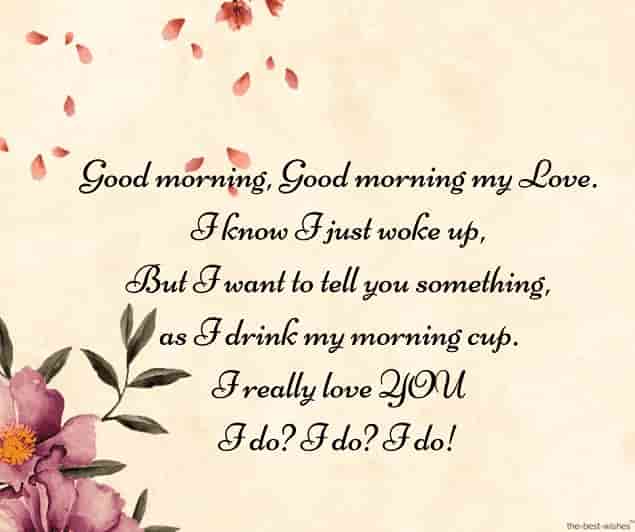 good morning poem with greeting card for him