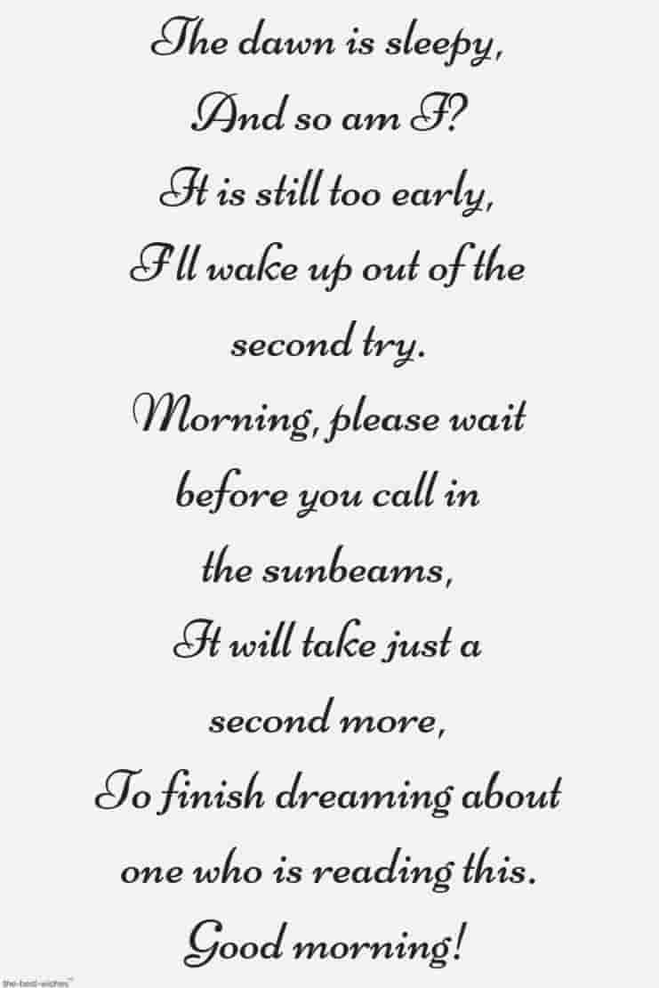 Wake up poem for girlfriend