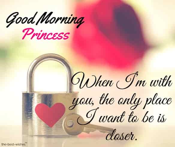 good morning princess text for her
