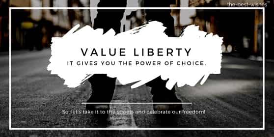 good morning quotes with value liberty freedom