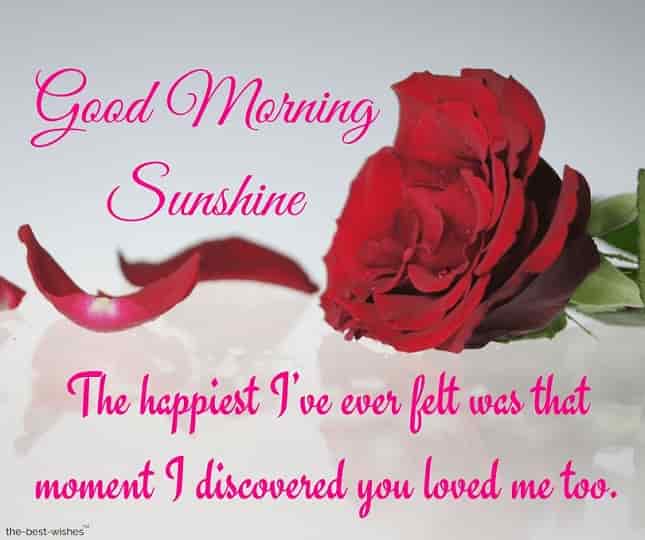 good morning sunshine message for her