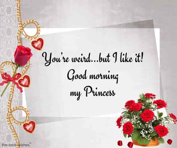 good morning sweet princess sms