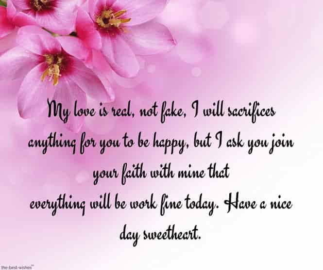 good morning sweetheart love letter