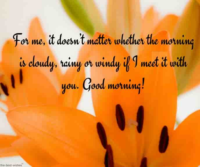 good morning text messages to loved ones with orange flower