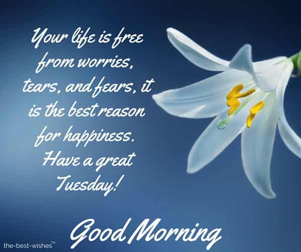 good morning tuesday sms with quote