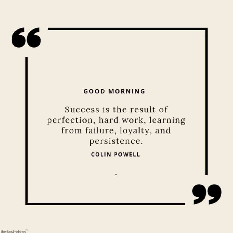 good morning wish with success quotes and failure
