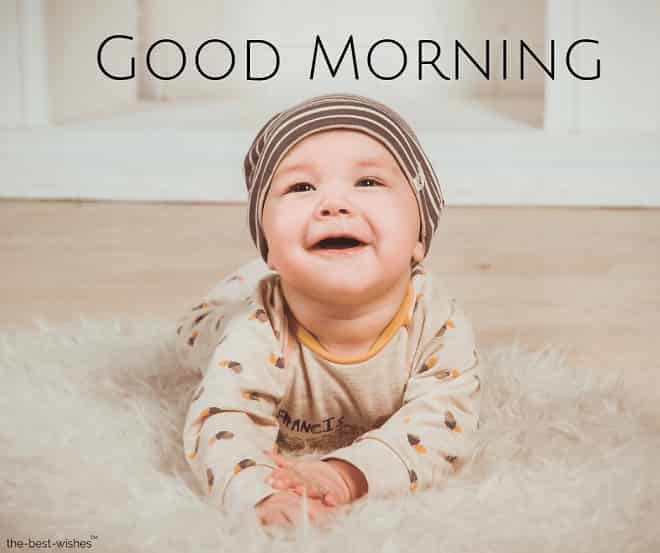 good morning with a babe smile newborn small child image