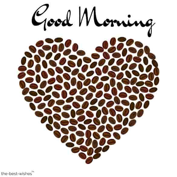 good morning with beans love heart romance