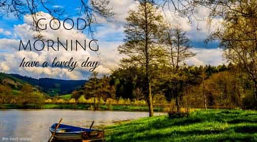 good morning with boat rowing boat lake water