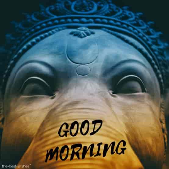 good morning with ganesha god beautiful images