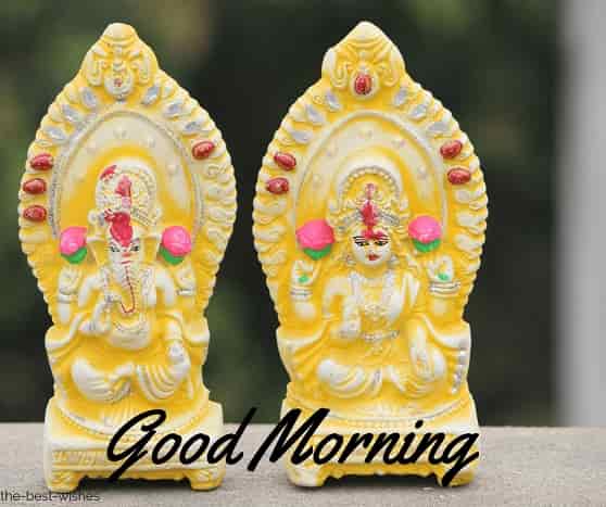 good morning with ganesha lakshmi god goddess idols images