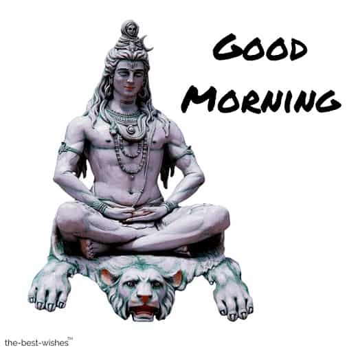 good morning with shiva the hindu god image