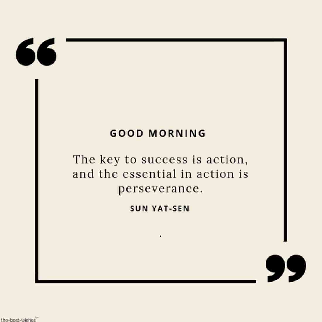 good morning with success quotes