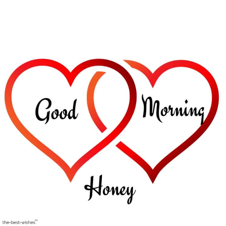 gud mrng honey with love hearts