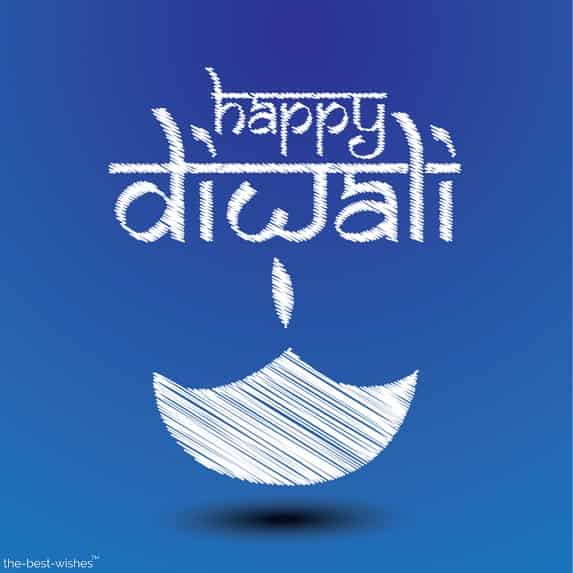happy diwali images blue