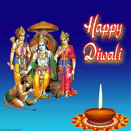 happy diwali wishes with ram laxman hanuman sita