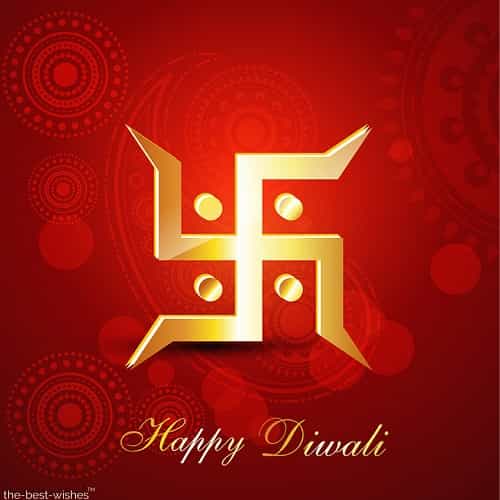 happy diwali with swastik