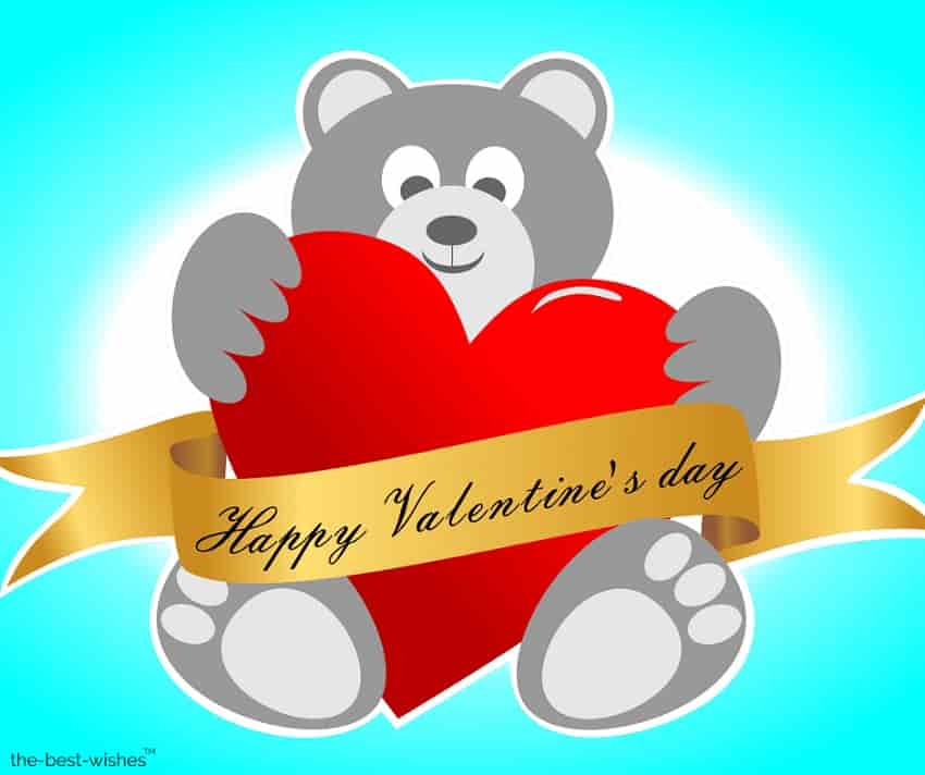 happy valentines day teddy bear image