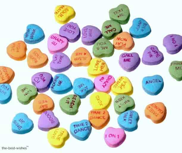i love you with candy hearts