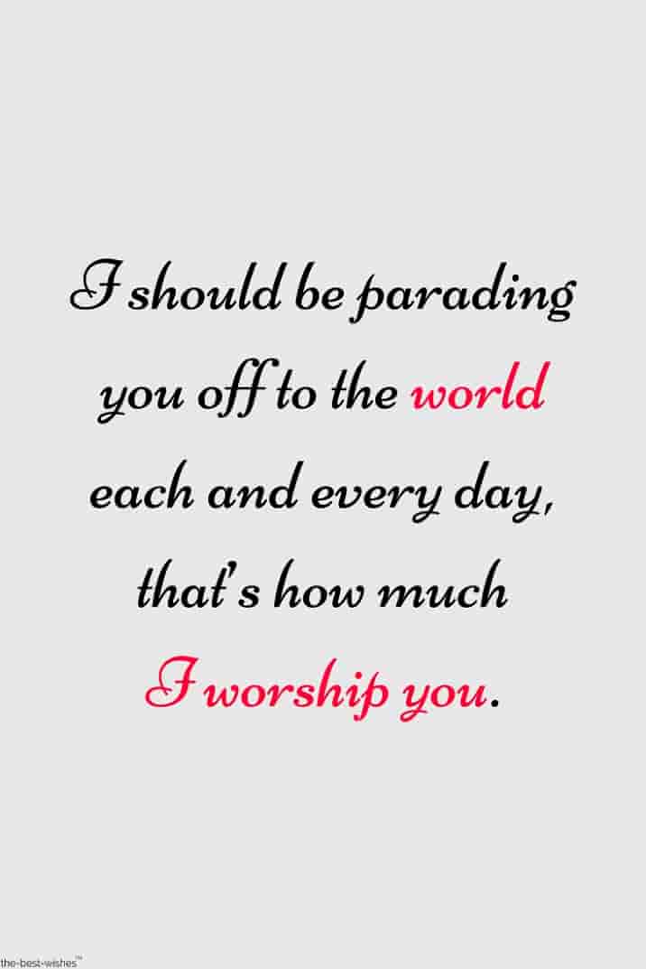 i worship you quote for love