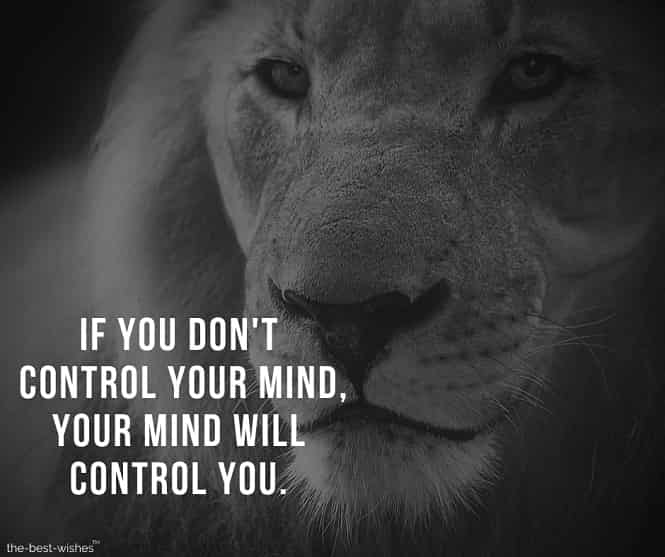 Motivational Quote about controlling your Mind Image