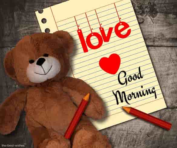 images of good morning for girlfriend with teddy